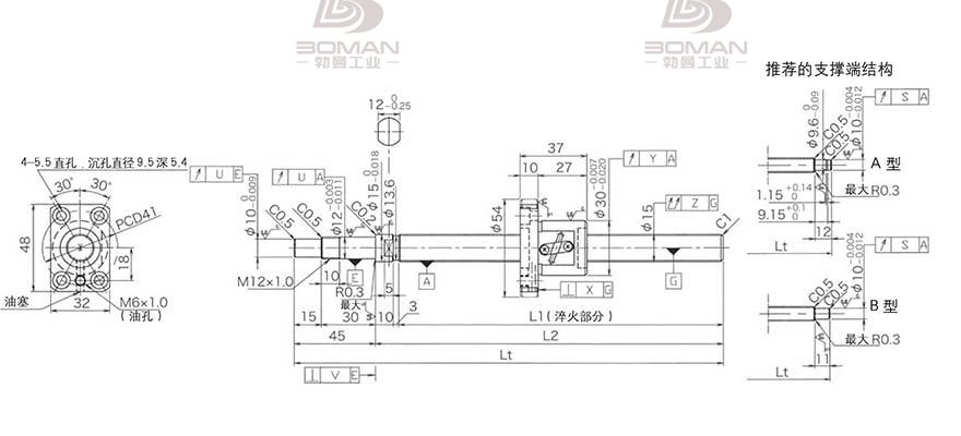 KURODA GP1502DS-BAPR-0600B-C3F 黑田滚珠丝杠销售